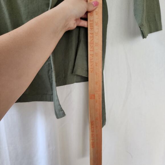 Lara G. Linen Blazer S olive green lagenlook NWTWorkwear Office Summer cotton - Picture 5 of 11